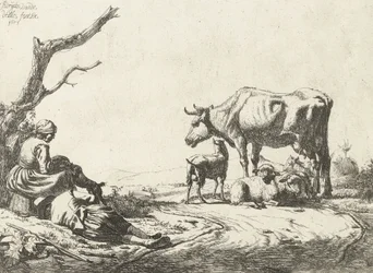 Berger et bergère avec du bétail, 1653