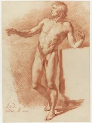 Homme nu debout