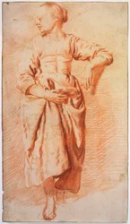Femme en robe paysanne, début des années 1670