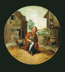 Dans la cour de ferme