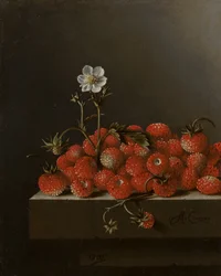 Nature morte avec fraises des bois