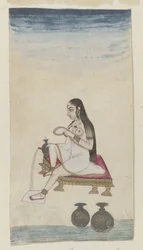 Une femme se lavant
