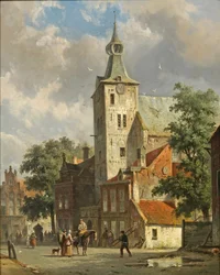 Adrianus Eversen - Vue de la ville hollandaise