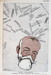 Caricature de Paul Doumer - Illustration par Adrien Barrère (1877-1931) dans « Fantasio » du 15/05/1921