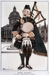 Caricature dans Academicien par André Maurois (pseudonyme d