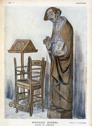 Maurice Barrès et Apôtre de Lorraine - Caricature par Adrien Barrère (1877-1931) dans "Fantasio"