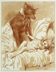 Le Petit Chaperon Rouge - dans "Les Contes de Fées" de Charles Perrault, illustrations par Adrien Marie