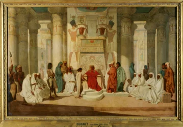 Joseph expliquant des rêves à Pharaon
