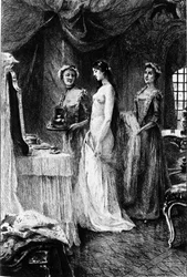 Gravure par Adrien Moreau (1843-1906) illustrant « Candide » de François Marie Arouet dit Voltaire (1694-1778)