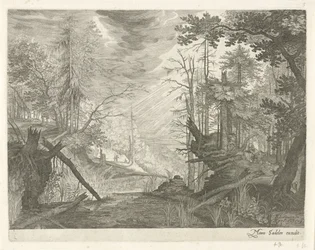 Trois chasseurs près d