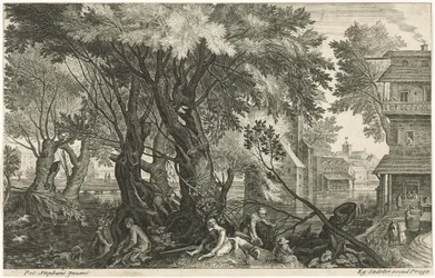 Chasseurs au repos près d