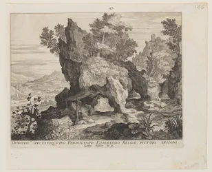 Paysage rocheux avec Saint Jérôme
