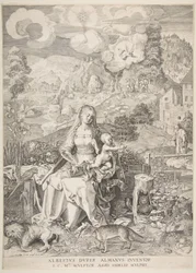Vierge et Enfant dans un paysage