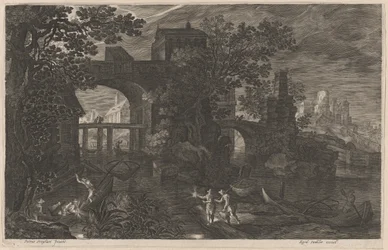 Pêche de nuit près des ponts fortifiés