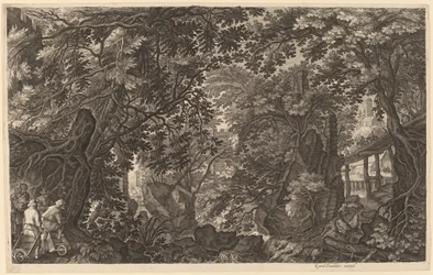Paysage Fluvial avec un Chasseur de Canards