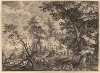 Scène boisée