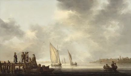 Un quai surplombant Dordrecht
