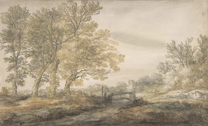 Paysage avec arbres