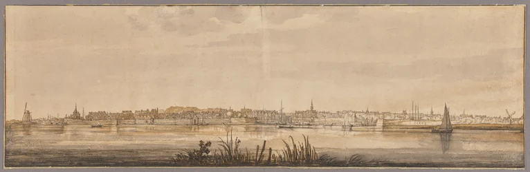 Vue panoramique de Dordrecht et de la Meuse