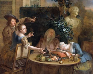Une fête de boisson dans le jardin, 1739