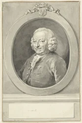 Portrait de Johan Hudde Dedel, en ovale, vers la gauche
