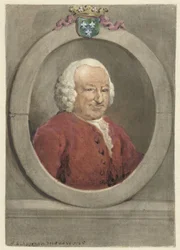 Portrait de Johan Hudde Dedel, en ovale, vers la droite