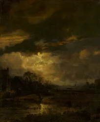 Paysage au coucher du soleil