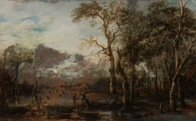 Paysage boisé avec chasseur / Paysage d