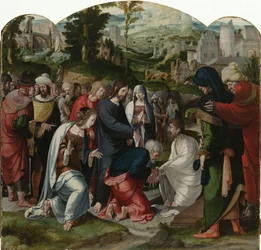 La résurrection de Lazare, panneau central du triptyque, c.1530