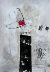 Rouge abstrait audacieux