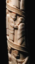 Défense sculptée, Congo (ivoire) (détail)