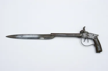 Pistolet à percussion à double canon, c.1840