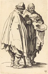 Mendiant aveugle et compagnon