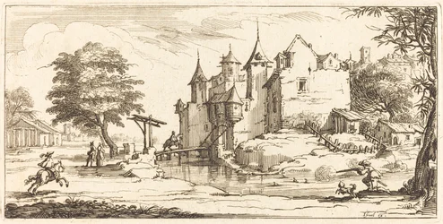 Château avec un pont-levis