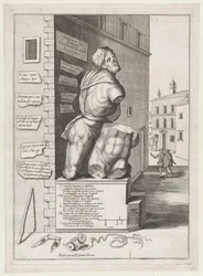 Statue de Pasquin dans la maison du cardinal Ursino, publiée après 1582