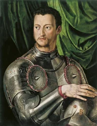 Portrait du Grand-Duc de Toscane Cosimo I de Medici, 1519-1574, en armure