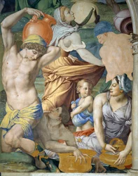 La Récolte de la manne (détail), 1540-1545