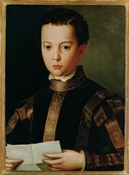 Le Grand-Duc François Ier Médicis enfant (peinture sur bois)