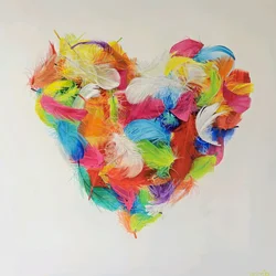 Cœur de plumes, 2023 (huile sur toile)