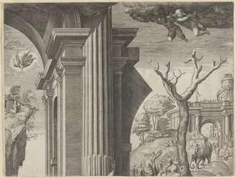 Adoration des mages (partie en haut à droite)