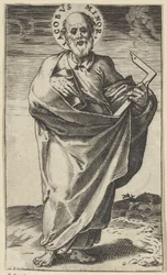 Apôtre Jacques le Mineur avec un livre et une équerre