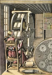 Bureau rotatif - De "Le Diverse et Artifiose Machine" par Agostino Ramelli (1531-1608) - Paris 1588