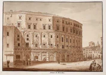 Théâtre de Marcellus, 1833 (eau-forte avec lavis brun)