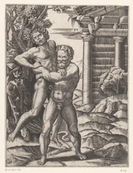 Hercule lutte avec Antée
