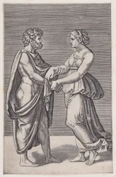 Homme et femme se tenant la main, 1516-1517