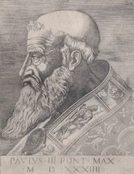 Pape Paul III, tête nue, daté de 1534