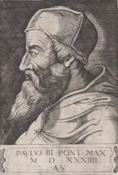 Le pape Paul III avec une calotte, vers 1514-36