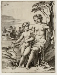Vénus blessée par la flèche de Cupidon