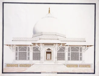 Le tombeau en marbre blanc de Seliem Chistie, c. 1815