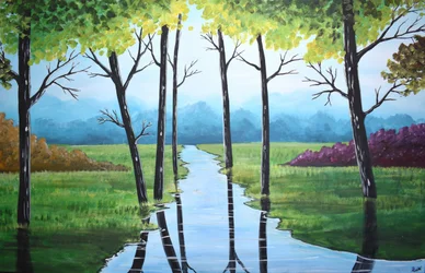 Ruisseau serein de la forêt